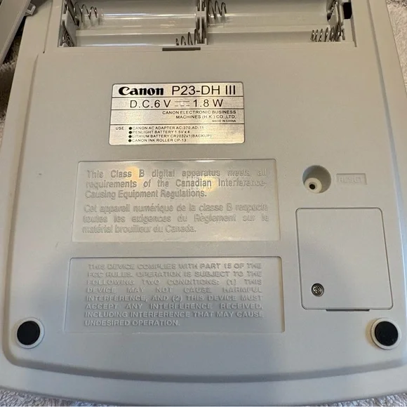 Canon P23-DH III Printing Calculator With Adapter - Picture 5 of 6